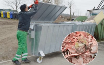 Otpad od svinjokolje u posebne posude
