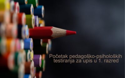 Početak pedagoško-psiholoških testiranja za upis u 1. razred