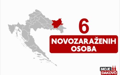 6 novooboljelih u Osječko-baranjskoj županiji; dvije osobe preminule
