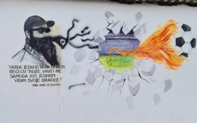 Išaran mural u čast preminulog Dračičana