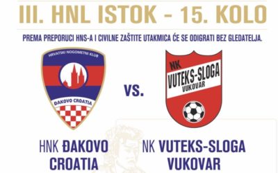Prijenos utakmice HNK Đakovo Croatia – NK Vuteks Sloga