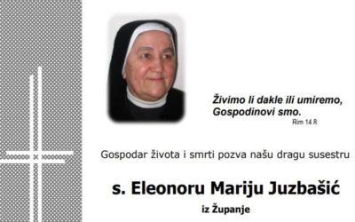 Preminula sestra Eleonora Marija Juzbašić