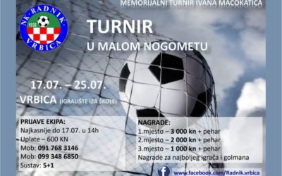 Memorijalni malonogometni turnir “Ivan Macokatić” u Vrbici