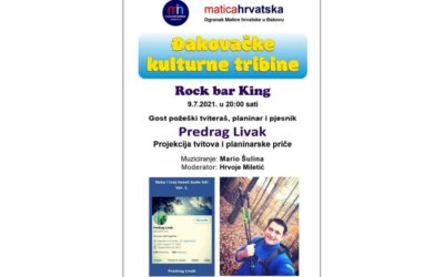 Đakovačke kulturne tribine ovog petka u Rock baru King