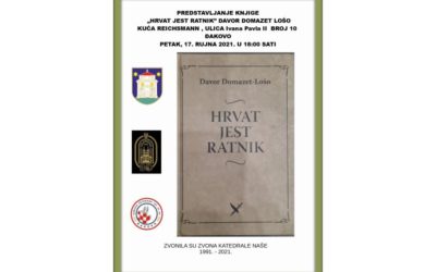 Predstavljanje knjige Davora Domazeta Loše “Hrvat jest ratnik”