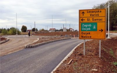 Kružni tok prema Selcima Đakovačkim dobio prvi sloj asfalta