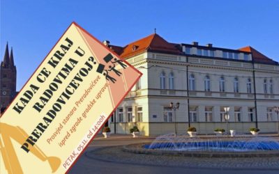 Prosvjed stanara Preradovićeve ulice ispred Gradske uprave