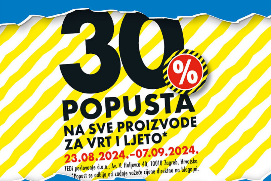 TEDi nudi 30% popusta na proizvode za vrt i ljeto!