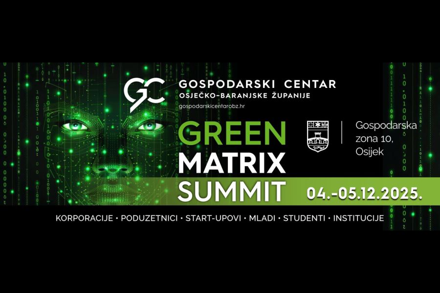 Početak prosinca donosi Green Matrix Summit u Gospodarskom centru OBŽ