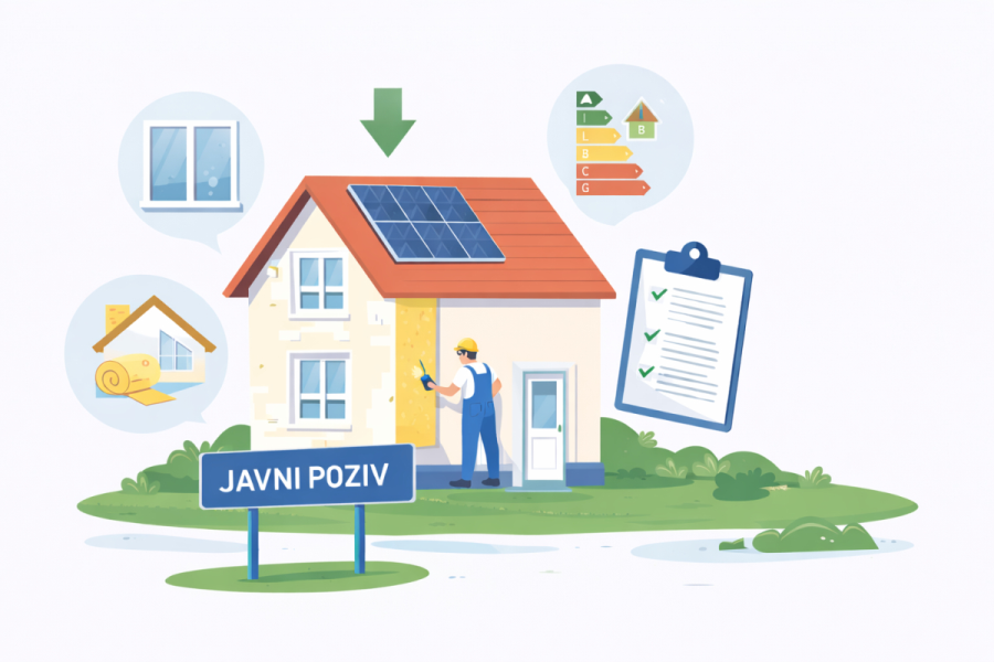 Grad Đakovo objavio Javni poziv za poticanje energetske učinkovitosti obiteljskih kuća