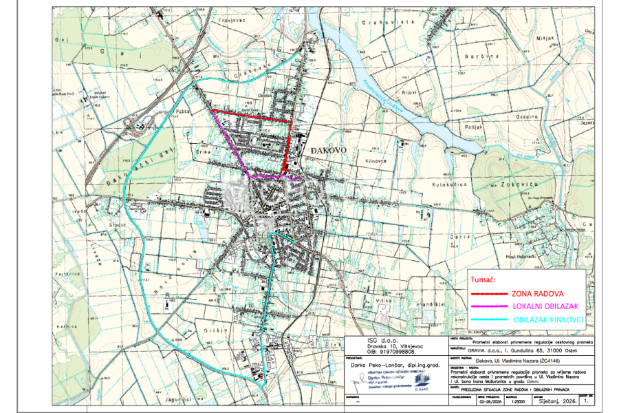 Karta radova Nazorova i Mažuranićeva_Foto_Grad Đakovo