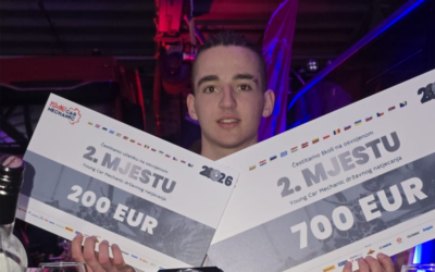 Učenik Ivano Pejić iz strukovne škole drugi mladi automehatroničar u Hrvatskoj