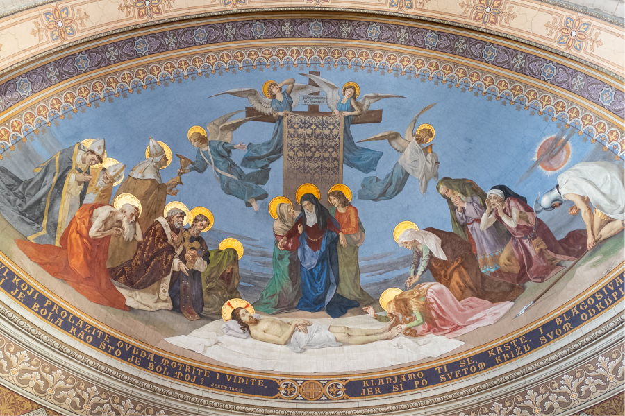 Objavljena monografija Snimanje (skidanje) s križa, freska Ludovica Seitza u Strossmayerovoj katedrali