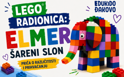 Edukido Đakovo priprema LEGO® radionicu inspiriranu slikovnicom „Elmer – Šareni slon“
