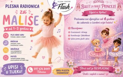 Nova plesna radionica za mališe u Plesnom centru Flash, u tijeku i upisi na balet