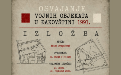 U Muzeju Đakovštine otvara se izložba Matea Dragičevića „Osvajanje vojnih objekata u Đakovštini 1991.“