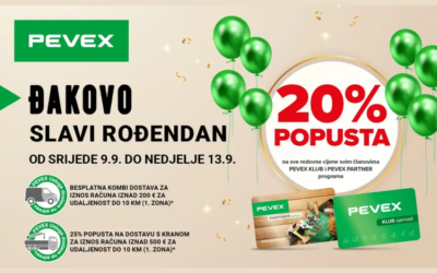 PEVEX slavi rođendan: Veliki popusti i posebne pogodnosti u Đakovu