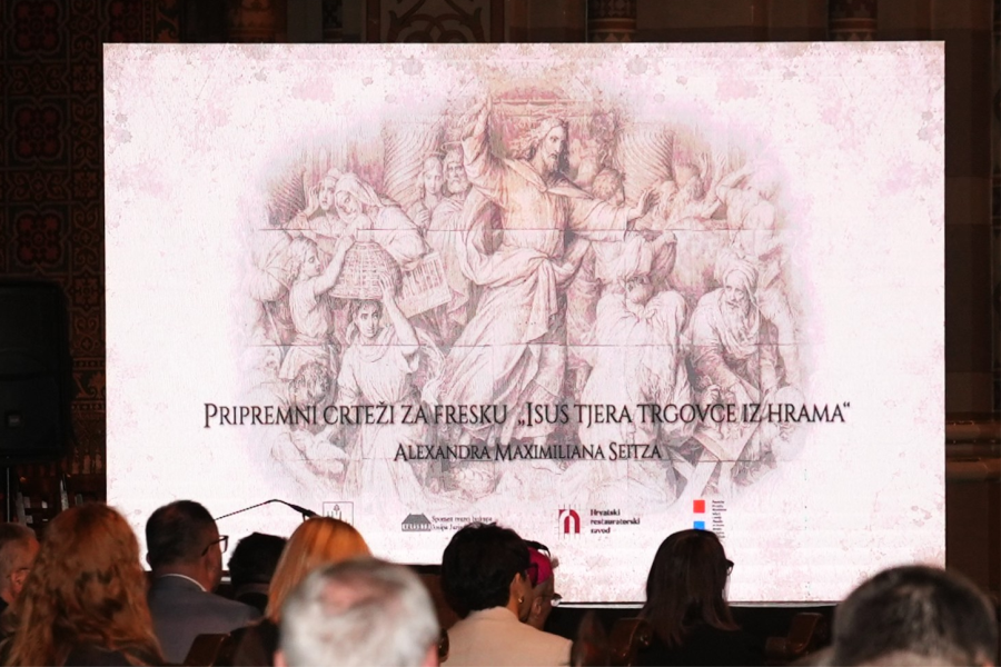 Predstavljeni konzervatorsko-restauratorski radovi na pripremnim crtežima za fresku „Isus tjera trgovce iz hrama“