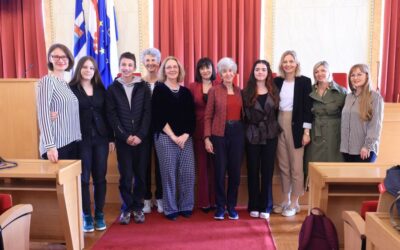 Županica Tramišak na predavanju Lady Aurelije Young o životu i radu njezina oca, kipara Oscara Nemona